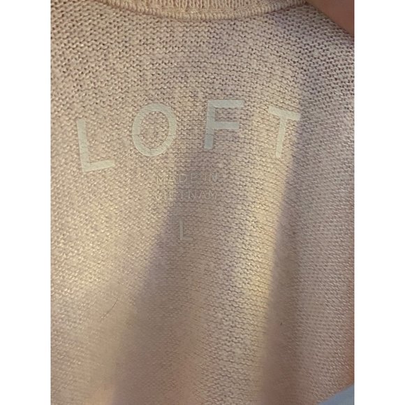 Ann Taylor Loft women's pale pink open back 3/4 sleeve tshirt‎ Sz L - Picture 6 of 7